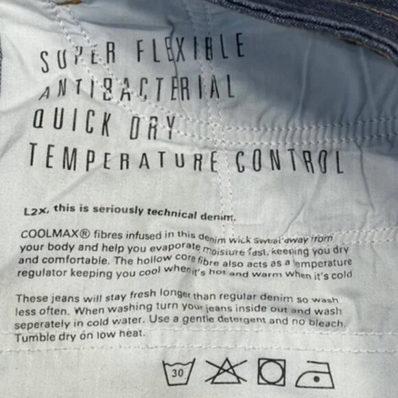 Men's DU/ER Relaxed Taper Jeans Size L2x Blue Denim - Picture 5 of 8